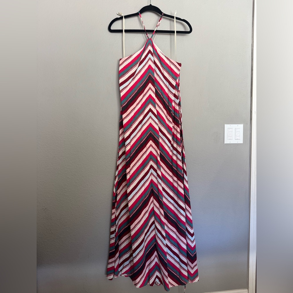 LOFT Multicolor Chevron Maxi Dress